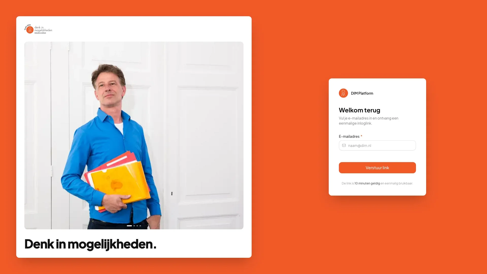 Schermbeeld van DIM-platform